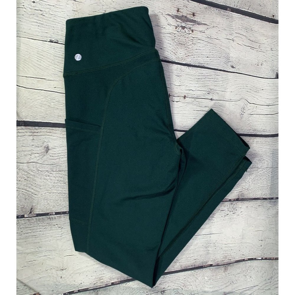 Z by Zella Capri Women's Size M Green Stretch Mid Rise Athletic Crop Pants